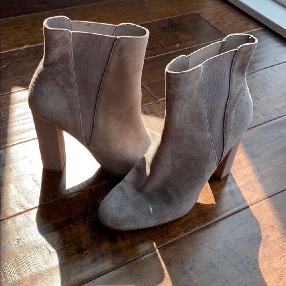 Light Grey Suede Steve Madden Booties
